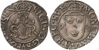 SIGISMUND (1592-1598). STOCKHOLM. 1/2 öre 1597