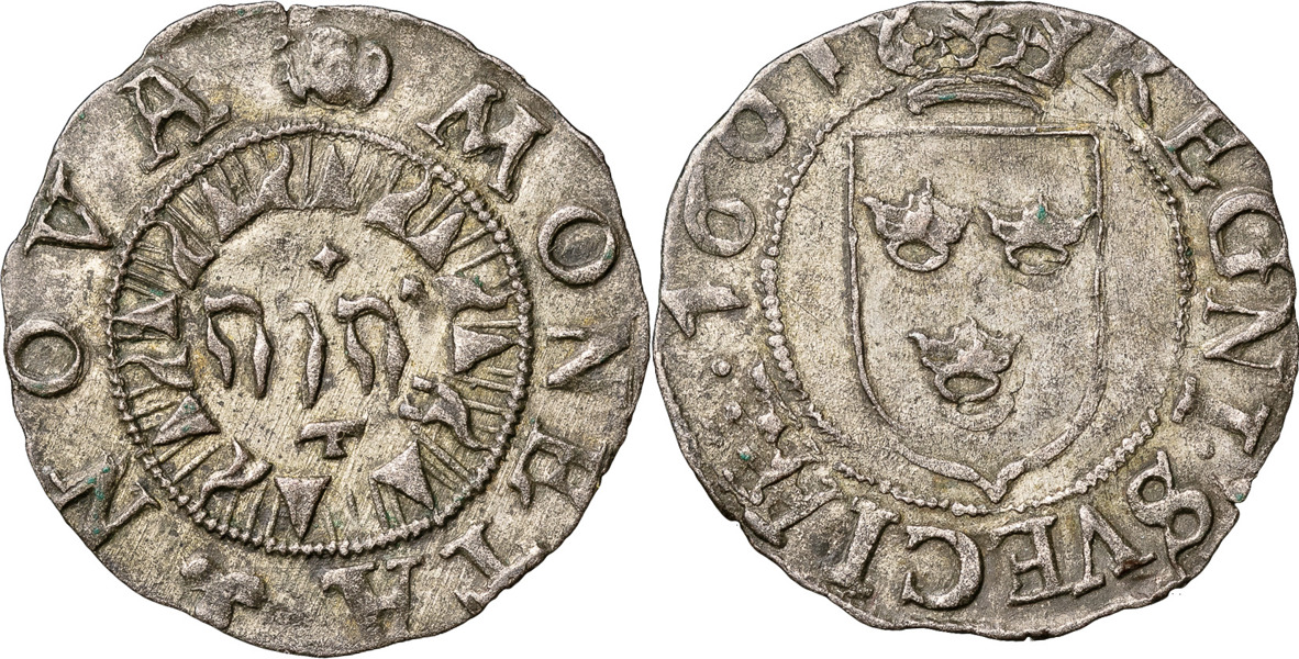 KARL, RIKSFÖRESTÅNDARE (1598-1604). STOCKHOLM. 1/2 öre 1601