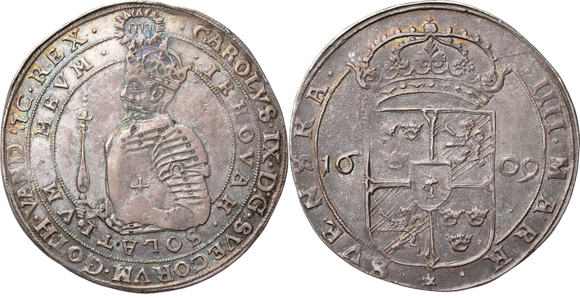 KARL IX (1604-1611). STOCKHOLM. 4 mark 1609