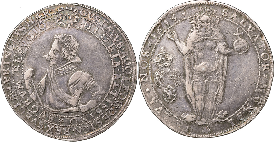 GUSTAV II ADOLF (1611-1632). STOCKHOLM. Riksdaler 1615