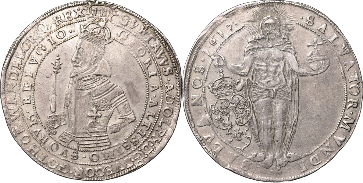GUSTAV II ADOLF (1611-1632). STOCKHOLM. Riksdaler 1617