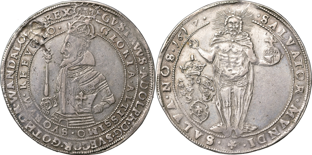 GUSTAV II ADOLF (1611-1632). STOCKHOLM. Riksdaler 1617