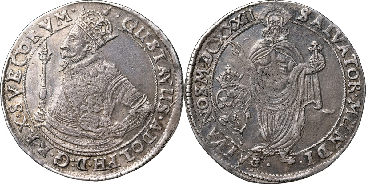 GUSTAV II ADOLF (1611-1632). STOCKHOLM. Riksdaler 1632