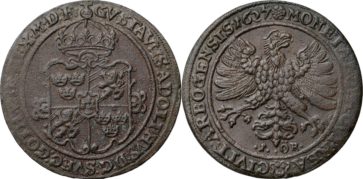 GUSTAV II ADOLF (1611-1632). ARBOGA. Öre 1627