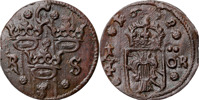 KRISTINA (1632-1654). SÄTER. 1/4 öre 1638
