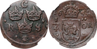KRISTINA (1632-1654). AVESTA. 1/4 öre 1654