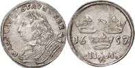 KARL X GUSTAV (1654-1660). STOCKHOLM. 2 mark 1657