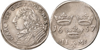 KARL X GUSTAV (1654-1660). STOCKHOLM. 2 mark 1657