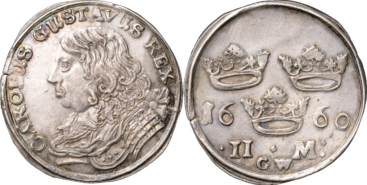 KARL X GUSTAV (1654-1660). STOCKHOLM. 2 mark 1660