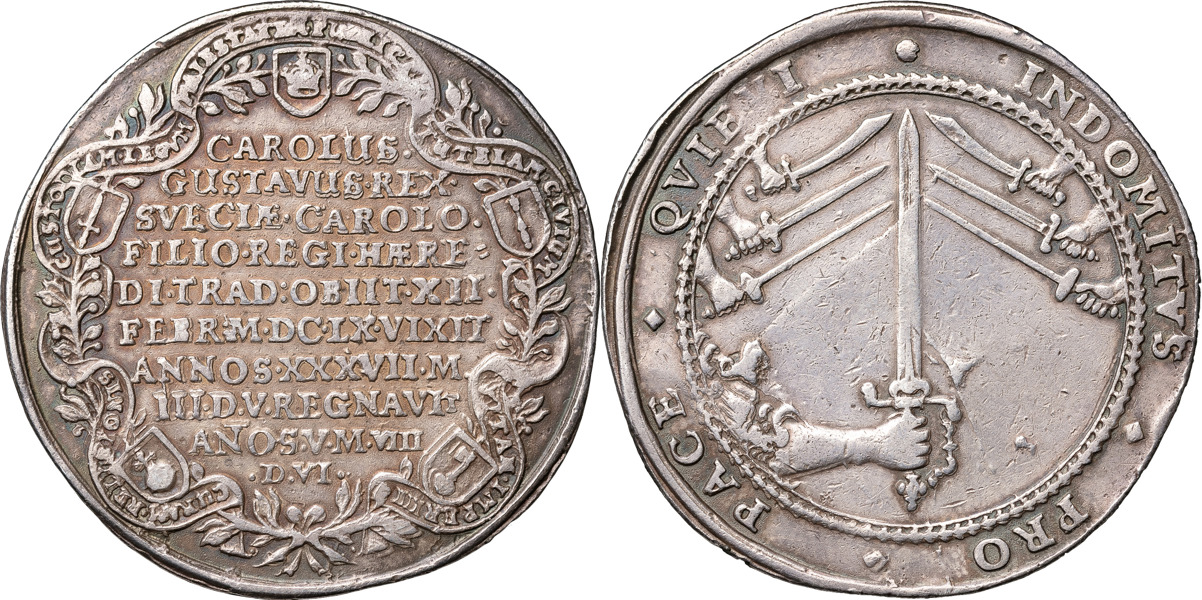 KARL X GUSTAV (1654-1660). STOCKHOLM. 2/3 riksdaler 1660