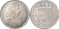 KARL XI (1660-1697). STOCKHOLM. 4 mark 1695