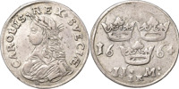 KARL XI (1660-1697). STOCKHOLM. 2 mark 1664