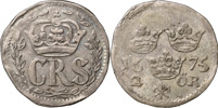 KARL XI (1660-1697). LANDSKRONA. 2 öre 1675