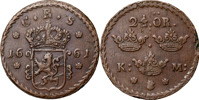 KARL XI (1660-1697). AVESTA. 2 1/2 öre KM 1661