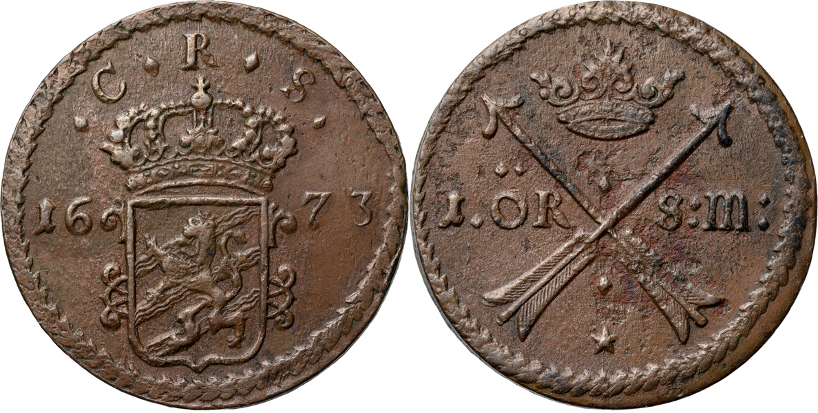 KARL XI (1660-1697). AVESTA. Öre SM 1673