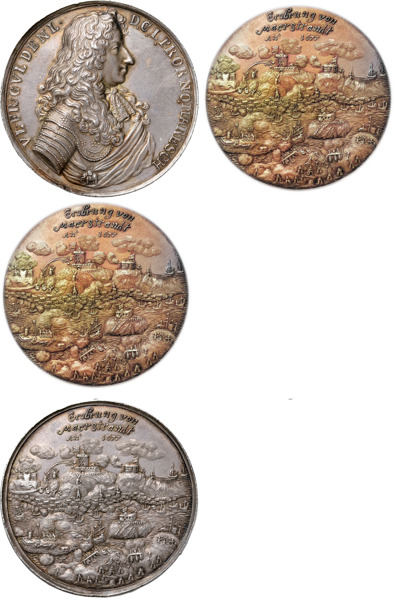 KARL XI (1660-1697). [Christian V (1670-1699)]. Marstrands erövring 1677