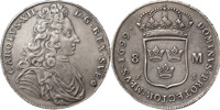 KARL XII (1697-1718). STOCKHOLM. 8 mark 1699
