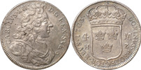 KARL XII (1697-1718). STOCKHOLM. 4 mark 1703