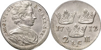 KARL XII (1697-1718). STOCKHOLM. 2 mark 1712
