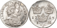 KARL XII (1697-1718). STOCKHOLM. Mark 1713