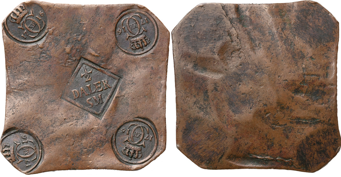 KARL XII (1697-1718). AVESTA. 1/2 daler SM 1716