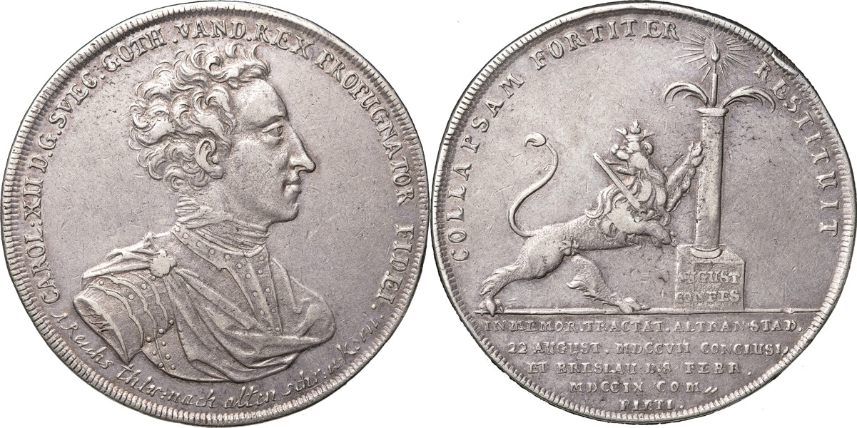 KARL XII (1697-1718). POMMERN. STETTIN. Taler 1709