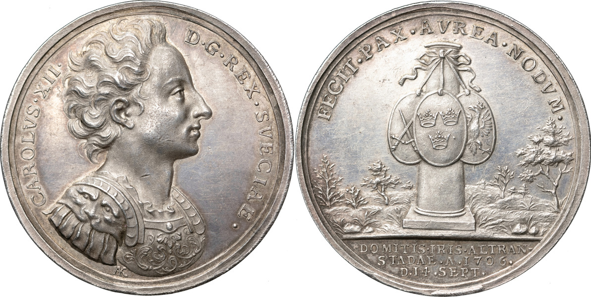 KARL XII (1697-1718). Freden i Altranstadt 1706