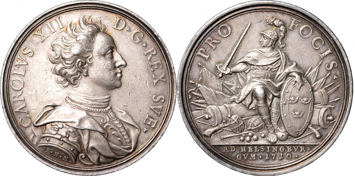 KARL XII (1697-1718). Segern i slaget vid Helsingborg 1710