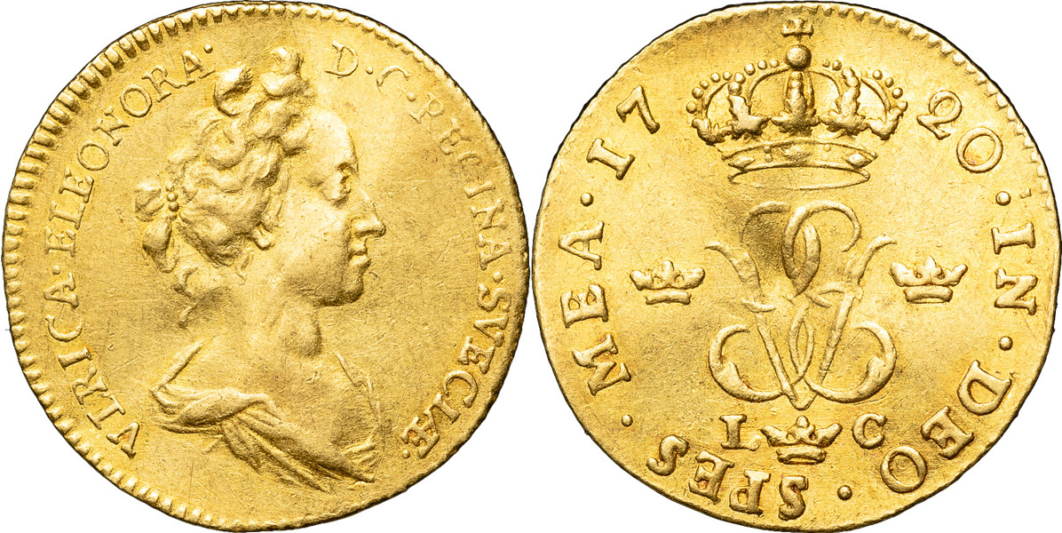 ULRIKA ELEONORA (1718-1720). STOCKHOLM. Dukat 1720