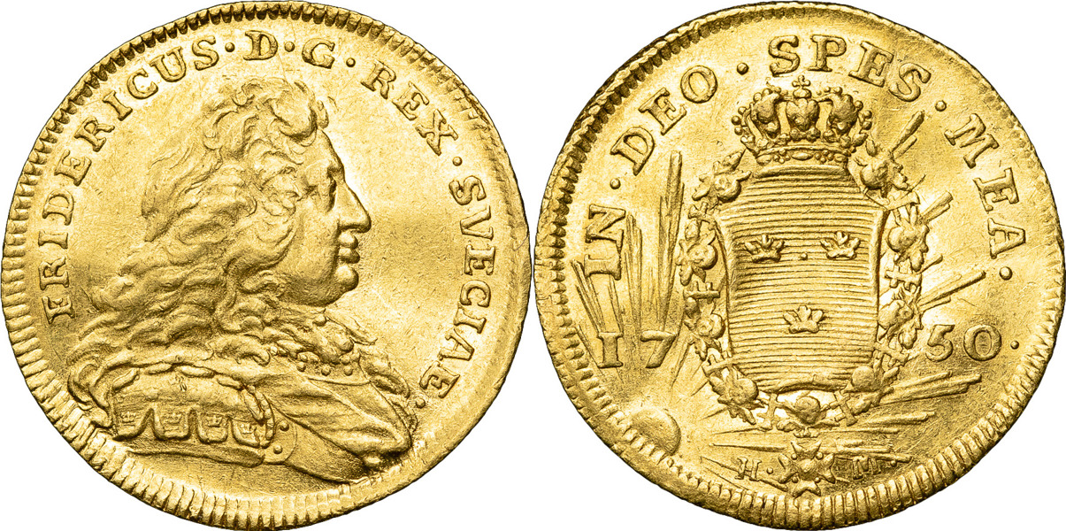 FREDRIK (1720-1751). STOCKHOLM. Dukat 1750