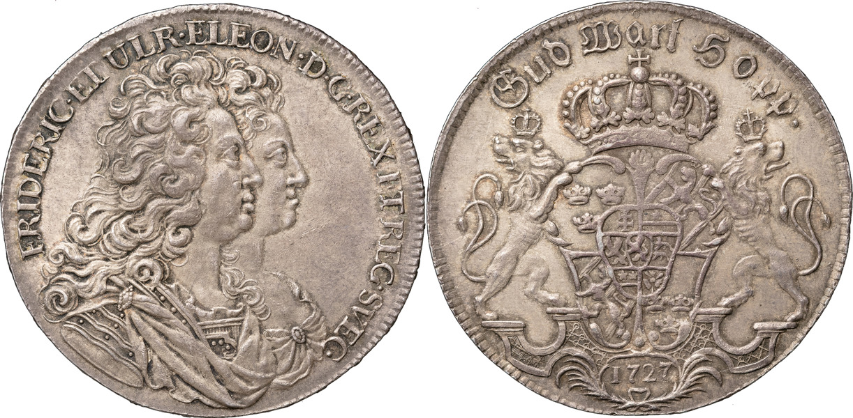 FREDRIK (1720-1751). STOCKHOLM. Riksdaler 1727