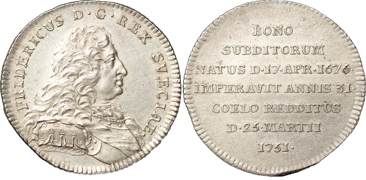 FREDRIK (1720-1751). STOCKHOLM. 2 mark 1751