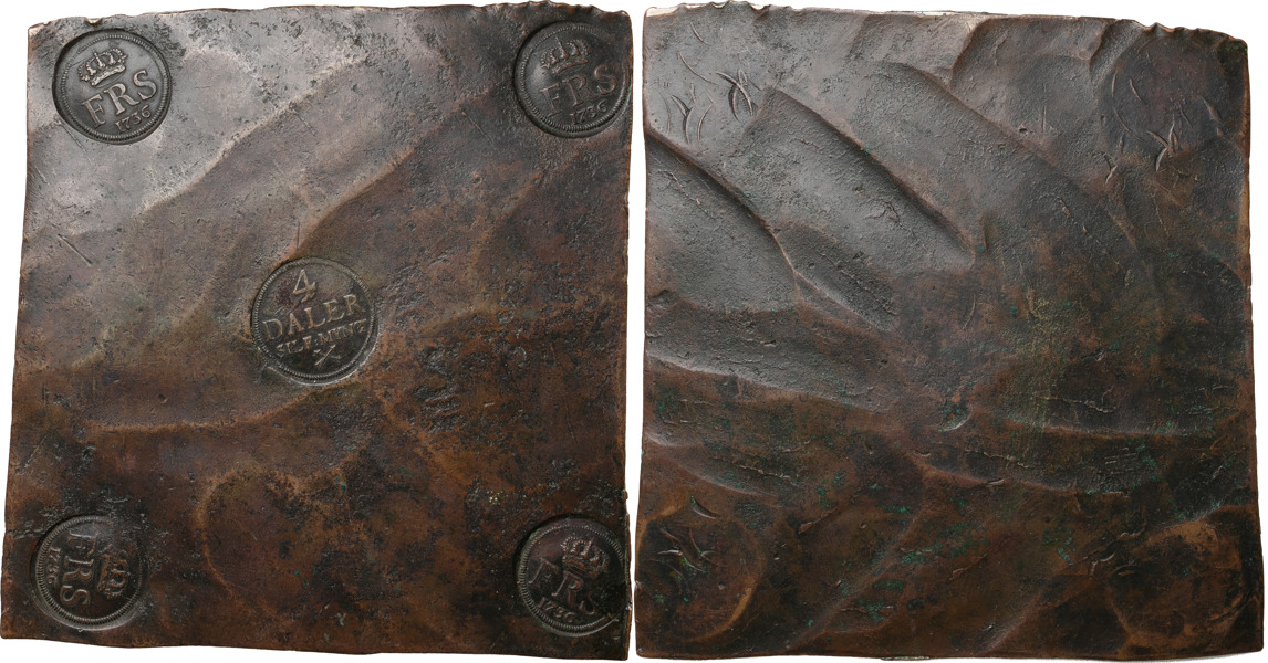 FREDRIK (1720-1751). AVESTA. 4 daler SM 1736