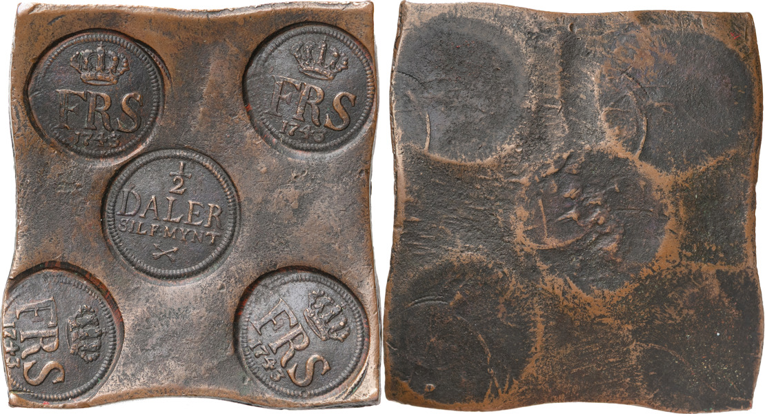 FREDRIK (1720-1751). AVESTA. 1/2 daler SM 1743