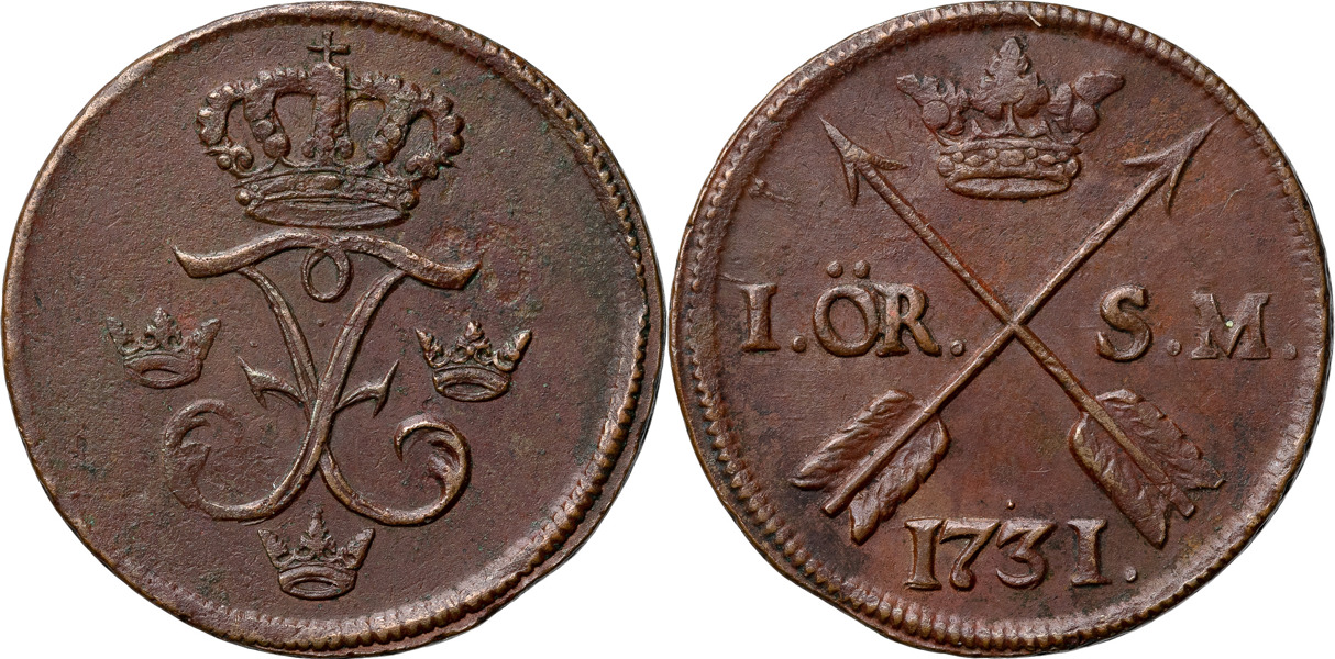 FREDRIK (1720-1751). AVESTA. Öre SM 1731