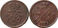 FREDRIK (1720-1751). AVESTA. Öre SM 1731