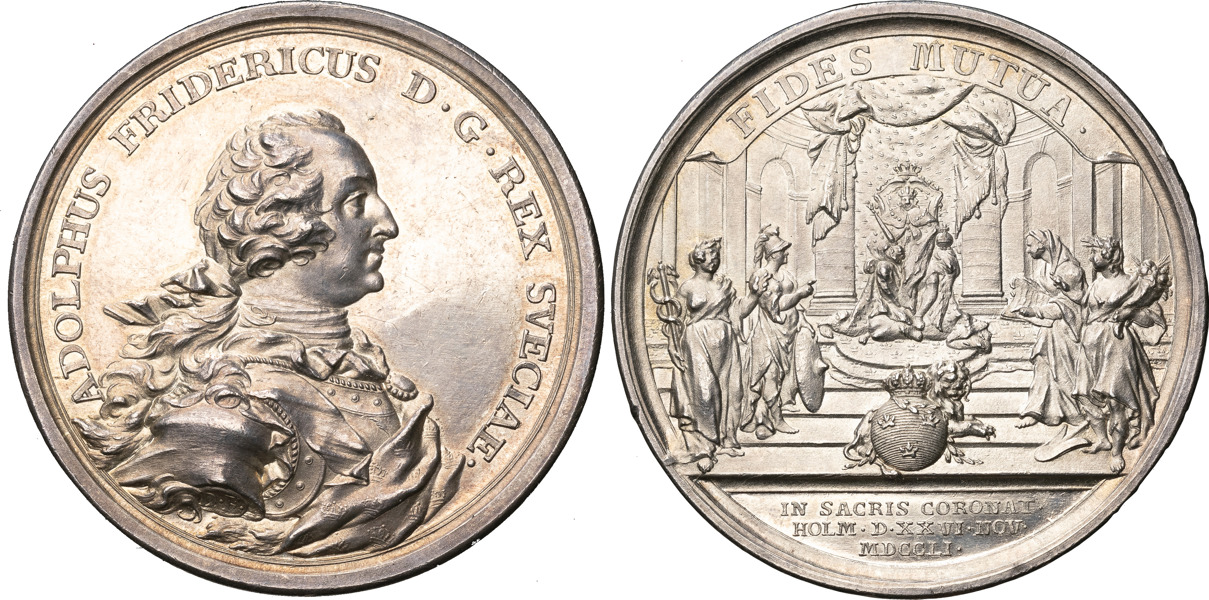 ADOLF FREDRIK (1751-1771). Kungens kröning 1751