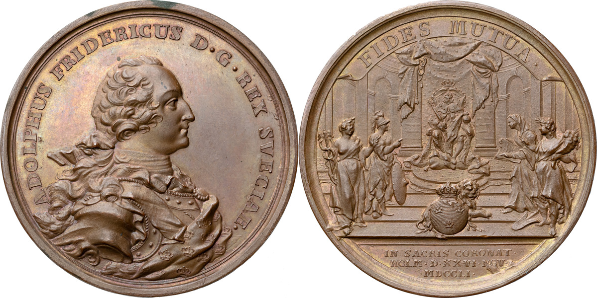 ADOLF FREDRIK (1751-1771). Kungens kröning 1751