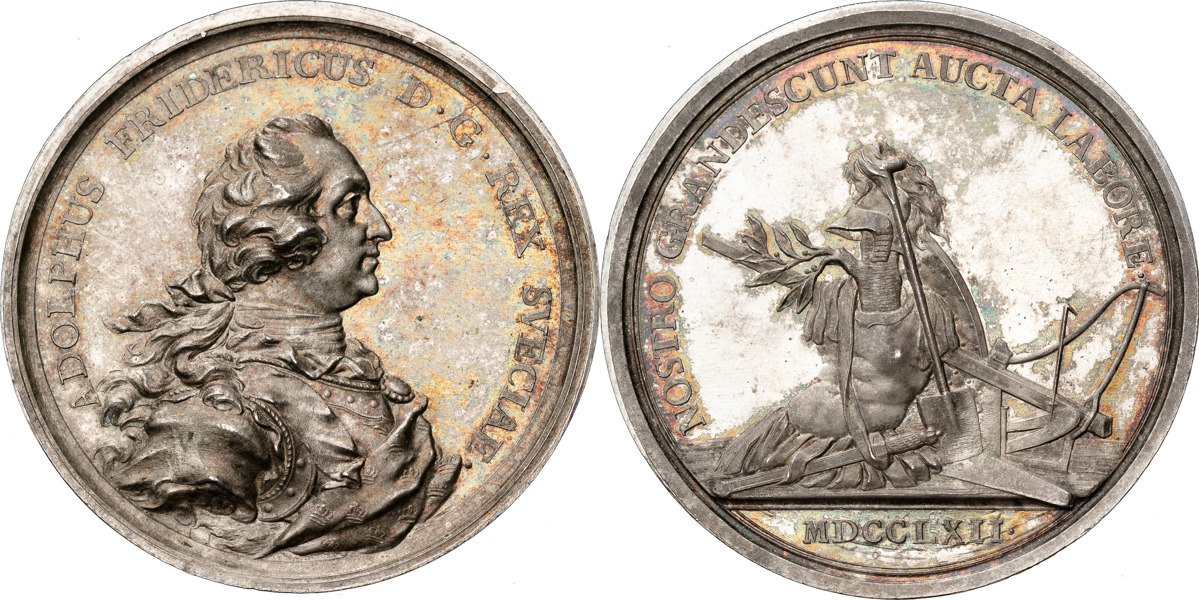 ADOLF FREDRIK (1751-1771). Kungaparets fabriksanläggningar i Kanton beses av Rikets Ständer 1762