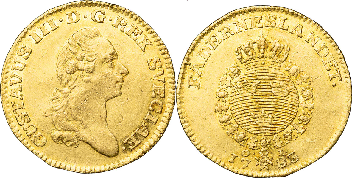 GUSTAV III (1771-1792). STOCKHOLM. Dukat 1783