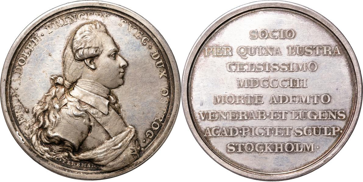GUSTAV III (1771-1792). Hertigens av Östergötland, Fredrik Adolf (Gustav III:s bror, 1750-1803), död i Montpellier 1803