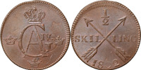 GUSTAV IV ADOLF (1792-1809). STOCKHOLM. ½ skilling 1802