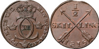 KARL XIII (1809-1818). AVESTA. 1/2 skilling 1815