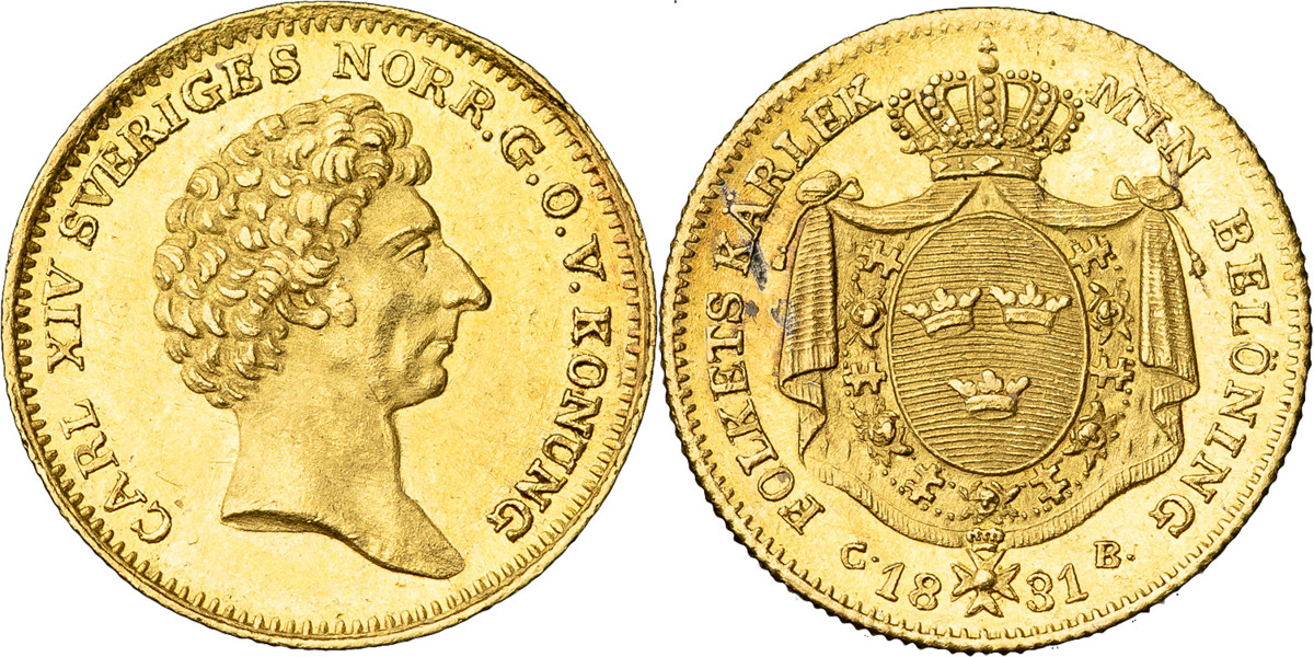 KARL XIV JOHAN (1818-1844). STOCKHOLM. Dukat 1831