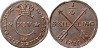 KARL XIV JOHAN (1818-1844). AVESTA. 1/4 skilling 1819