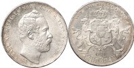 KARL XV (1859-1872). 2 riksdaler riksmynt 1871