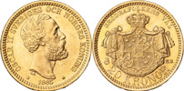 OSKAR II (1872-1907). 20 kronor 1885