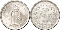 OSKAR II (1872-1907). 50 öre 1883