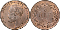 OSKAR II (1872-1907). 5 öre 1873