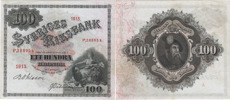 SEDLAR / BANKNOTES. 100 kronor 1913